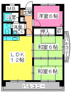 レスピーザ53(3LDK/5階)の間取り写真