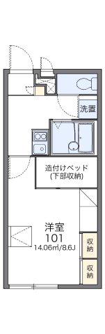レオパレス観音堂(1K/2階)の間取り写真