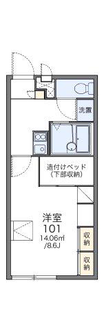レオパレスリバティ(1K/2階)の間取り写真