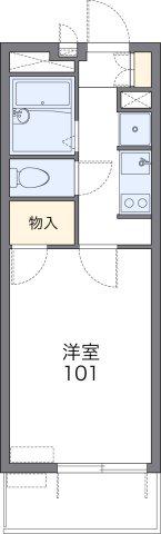レオパレスルナ51(1K/4階)の間取り写真