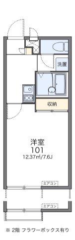 レオパレスCOMFORT那珂(1K/2階)の間取り写真