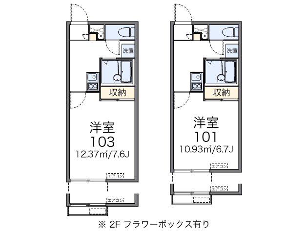 レオネクスト雅(1K/2階)の間取り写真