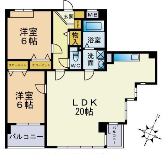 CONFORT-IK(2LDK/4階)の間取り写真