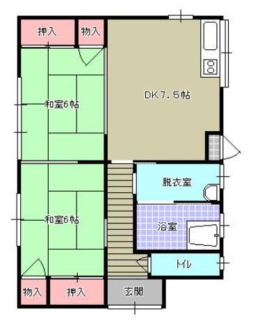 博多南線 博多南駅 徒歩12分 1階建 築43年(2DK)の間取り写真