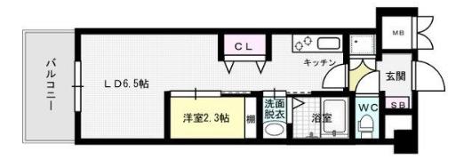 ZIP春日公園(1LDK/4階)の間取り写真