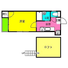 タウンコート井尻(1K/2階)の間取り写真