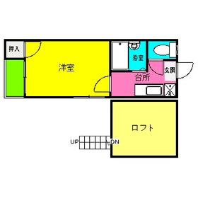 レクセル井尻(1K/1階)の間取り写真