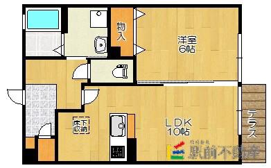 ソフィア(1LDK/1階)の間取り写真