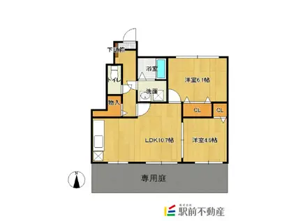 メゾン・ド・シュトラス(2LDK/1階)の間取り写真