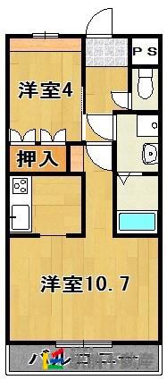 ルミナスハイム(1LDK/1階)の間取り写真