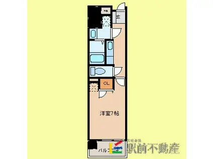 アクセス第7ビル(1K/4階)の間取り写真