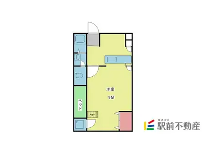 ハイデンス和泉(1K/2階)の間取り写真