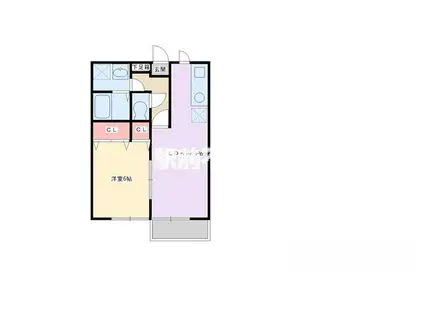 セゾン フィールド(1LDK/2階)の間取り写真