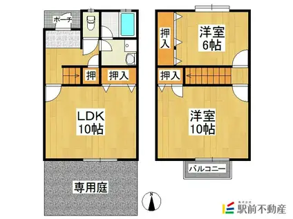 ウッディタウングレイス(2LDK/1階)の間取り写真