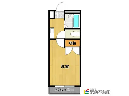 レジデンスけやき(1K/2階)の間取り写真