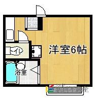 コーポ昴(ワンルーム/2階)の間取り写真