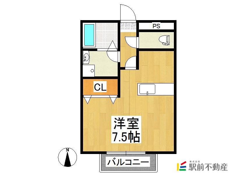 ソフィア(ワンルーム/1階)の間取り写真