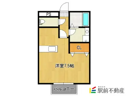 ソフィア(ワンルーム/2階)の間取り写真