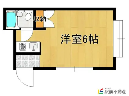 小浜コーポ(ワンルーム/2階)の間取り写真