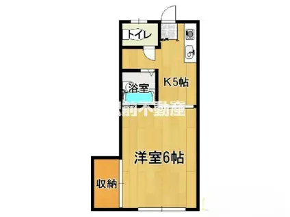 Mコーポ(1DK/2階)の間取り写真