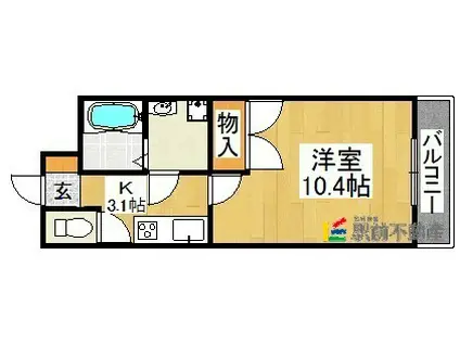 第3秋葉ビル(1K/2階)の間取り写真