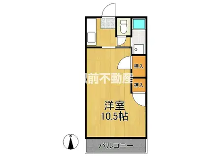 川口アパート(1K/2階)の間取り写真