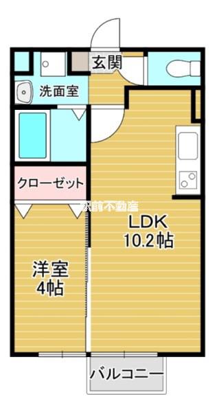セジュール大川(1LDK/2階)の間取り写真