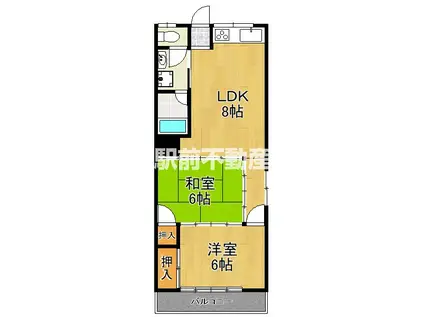 STコーポ(2LDK/2階)の間取り写真