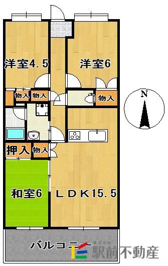 レジデンス新栄町(3LDK/10階)の間取り写真