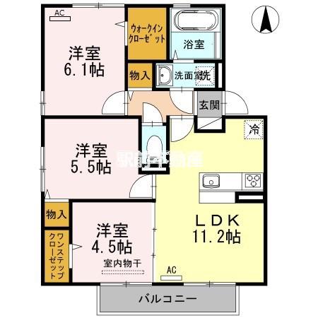 アンヌプリ(3LDK/2階)の間取り写真