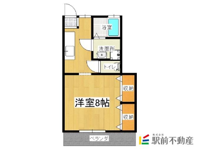 エスペランサ弐番館C棟(1K/1階)の間取り写真