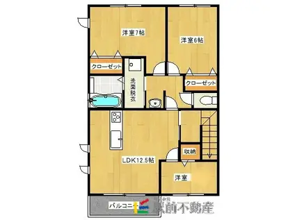 西鉄天神大牟田線 大溝駅 徒歩11分 2階建 築11年(3LDK/2階)の間取り写真