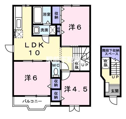 ドルチェビータA(3LDK/2階)の間取り写真
