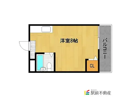 コーポ・レ・ジュトン(ワンルーム/1階)の間取り写真