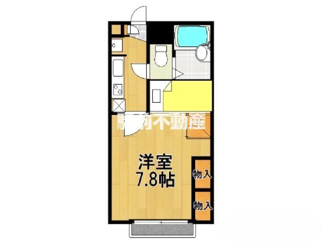 レオパレスレミュール二番館(1K/2階)の間取り写真