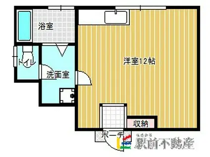 ライブ北古賀(ワンルーム/1階)の間取り写真