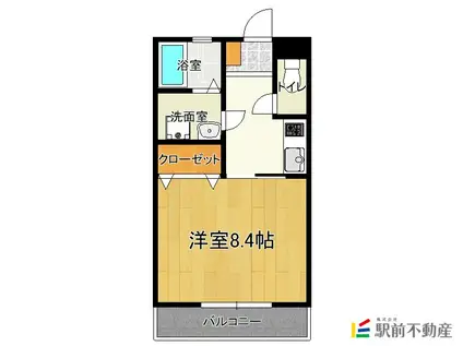 リトルカメリア(1K/2階)の間取り写真