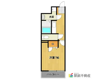 アクセス第7ビル(1K/4階)の間取り写真