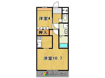 ルミナスハイム(1LDK/1階)の間取り写真