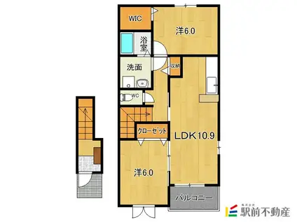 エトワール・フィラントⅠ(2LDK/2階)の間取り写真