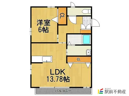 コートMATSU(1LDK/2階)の間取り写真