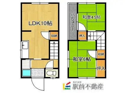 林アパート(2LDK/1階)の間取り写真