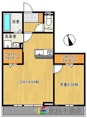 ダイワスイート(1LDK/1階)の間取り写真