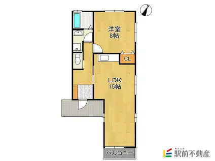 プチメゾン橘(1LDK/1階)の間取り写真