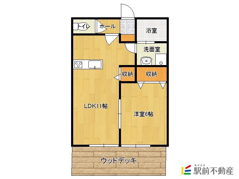 チャ・オルレ(1LDK/1階)の間取り写真