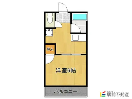 ベルハウス(1K/3階)の間取り写真