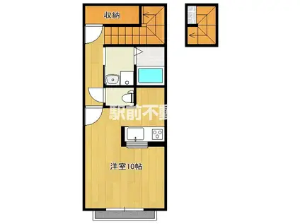 レオネクスト筑紫町(ワンルーム/2階)の間取り写真