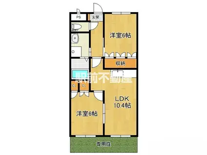 LA FRONTERA(2LDK/1階)の間取り写真