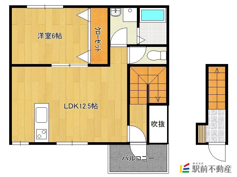 COLLET1(1LDK/2階)の間取り写真