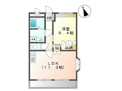 SUCCEED(1LDK/2階)の間取り写真